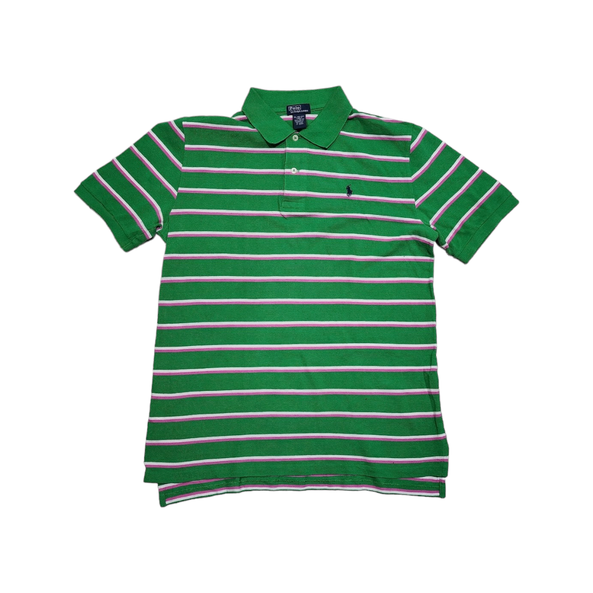 Playera Polo Ralph Lauren Adolescente Xl 18-20 Verde Lineas