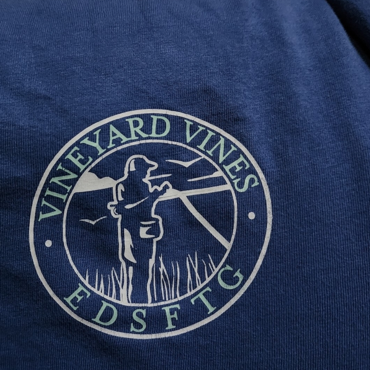 Playera Vineyard Vines Xchico Xs Edsftg Azul Deslavado