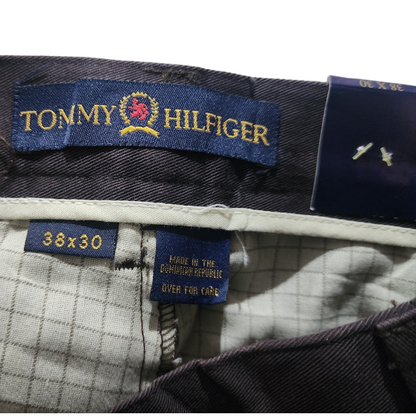 Pantalon Tommy Hilfiger 38x30 Recto Café Khakis