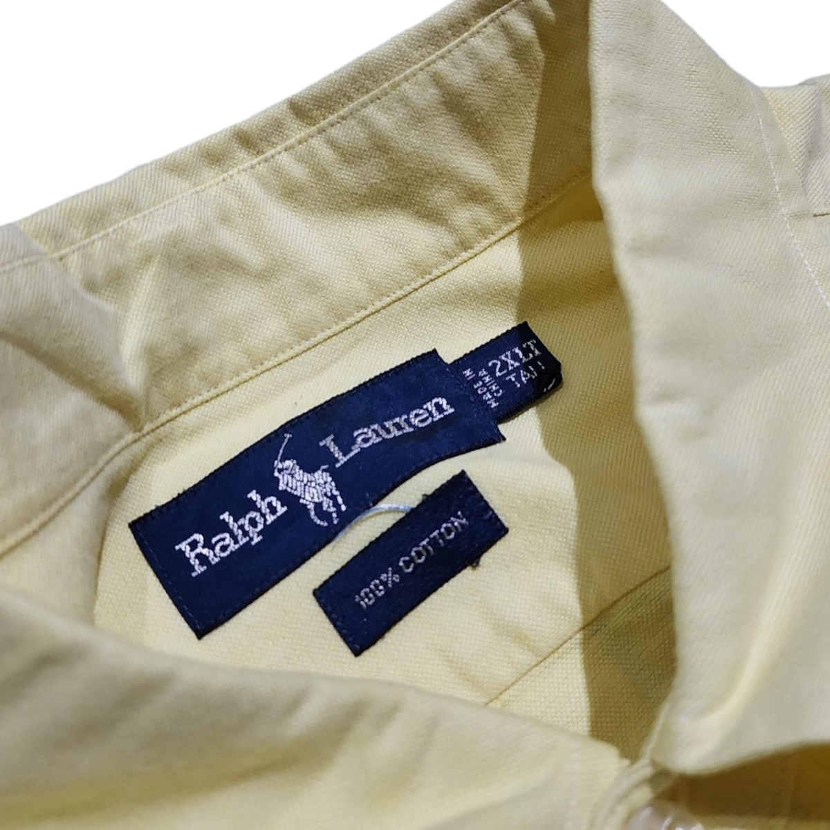 Camisa Ralph Lauren 2xl Tall Amarillo Pony Azul