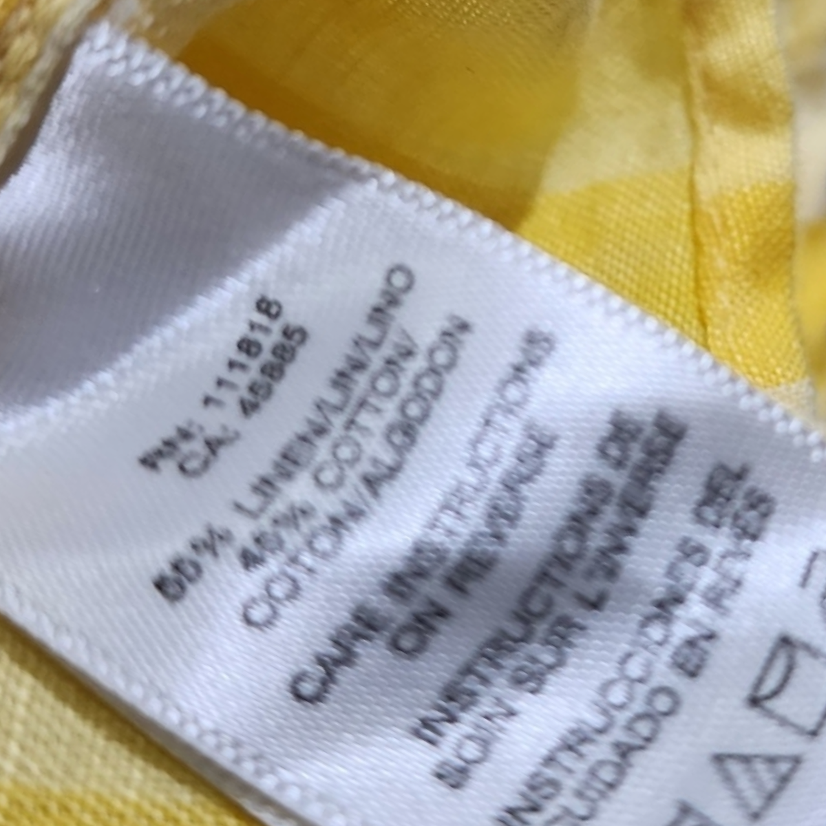 Camisa Michael Kors Grande L Amarillo Lineas
