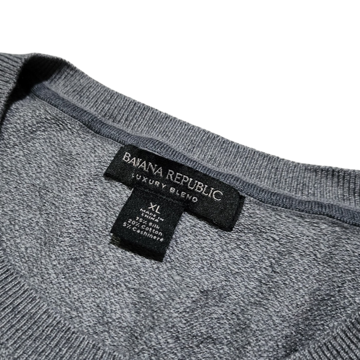 Sueter Banana Republic Xgrande Xl Luxury Blend Gris