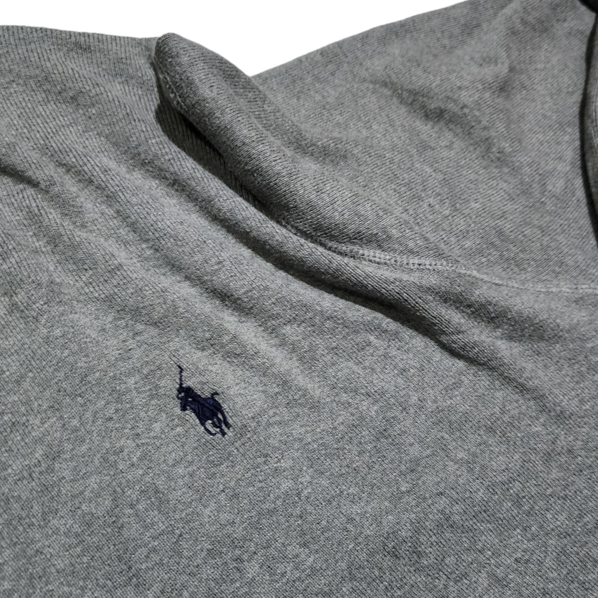 Sueter Polo Ralph Lauren 2xl Gris Pony Azul