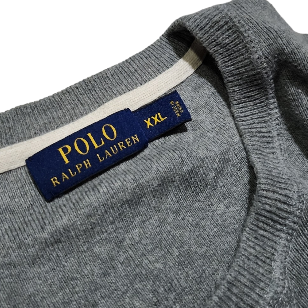 Sueter Polo Ralph Lauren 2xl Gris Pony Azul