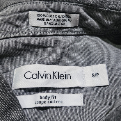 Camisa Calvin Klein Chico S Gris Body Fit