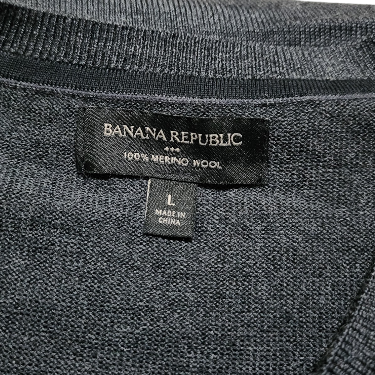 Sueter Banana Republic Grande L Gris Cuello V