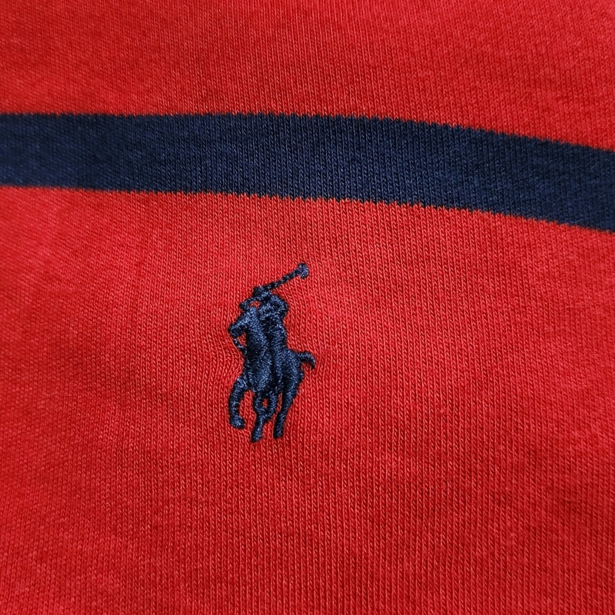Sueter Ralph Lauren Adolescente L 14-16 Rojo Lineas