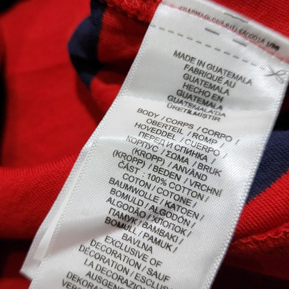 Sueter Ralph Lauren Adolescente L 14-16 Rojo Lineas