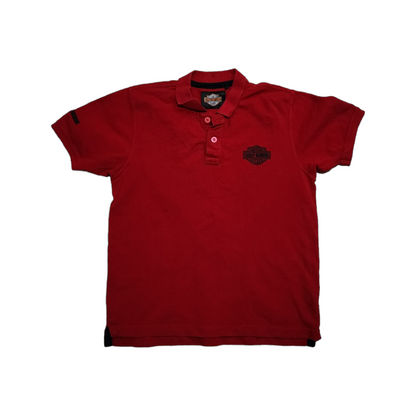 Playera Polo Harley Davidson Grande L Rojo