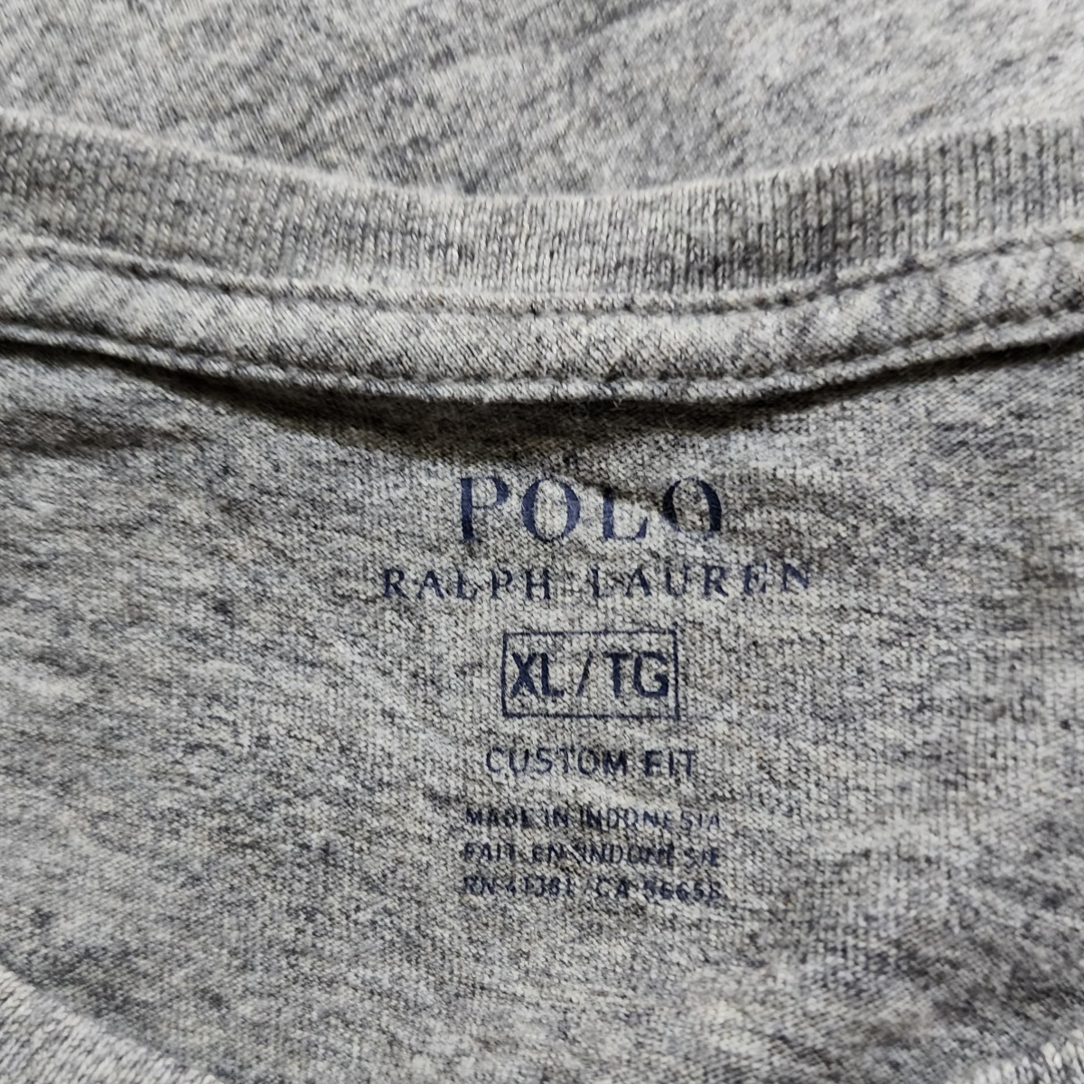 Playera Manga Larga Ralph Lauren Xgrande Xl Custom Fit Gris