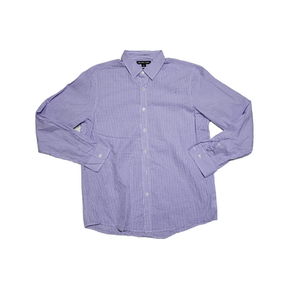 Camisa Michael Kors Grande L Classic Fit Cuadros Purpura