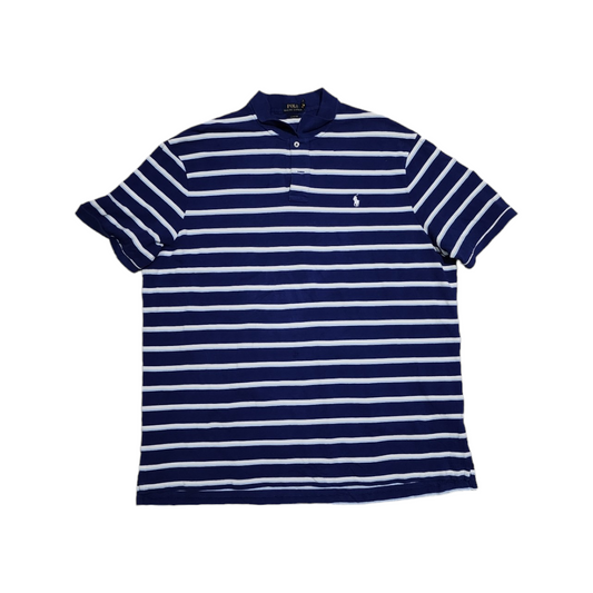 Playera Polo Ralph Lauren 2xl Classic Fit Lineas Azulez