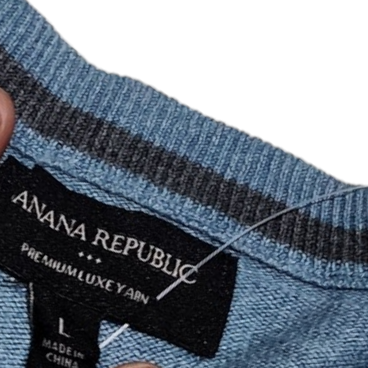 Sueter Banana Republic Grande L Azul Premium Luxe Yarn