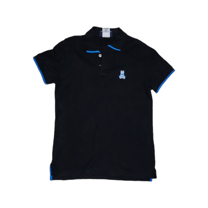 Playera Polo Psycho Bunny Xchico Xs 2 Negro Conejo Azul