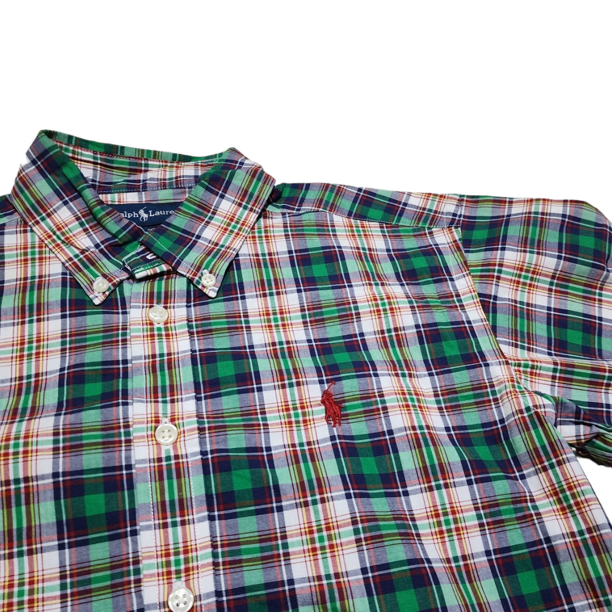 Camisa Manga Corta Ralph Lauren Adolescente M 12-14 Cuadros