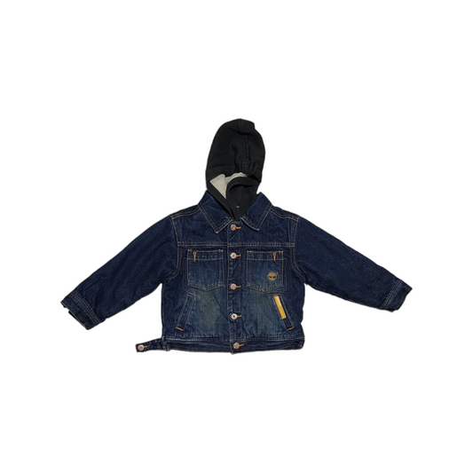 Chamarra Mezclilla Timberland 3t Azul Con Gorro