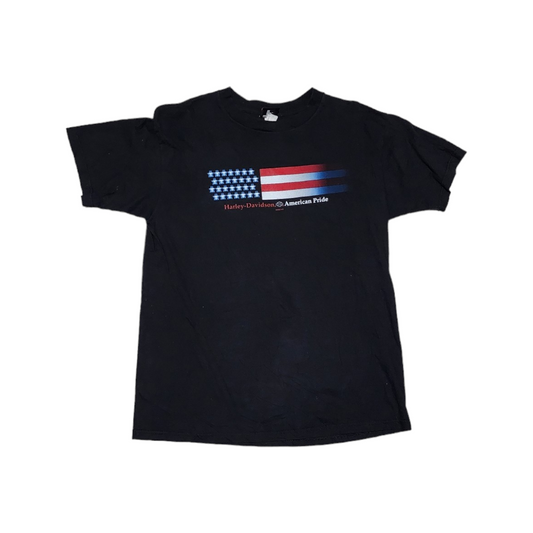Playera Harley Davidson Xgrande Xl Negro Manteno, Il Bandera