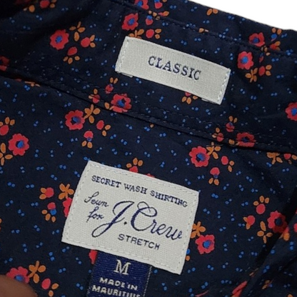 Camisa J.crew Mediana M Classic Fit Stretch Azul Flores