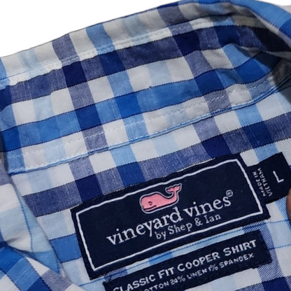 Camisa Vineyard Vines Grande L Classic Fit Cuadros Azul