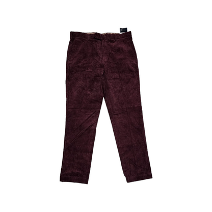 Pantalon Brooks Brothers Milano 34x32 Pana Recto Vino