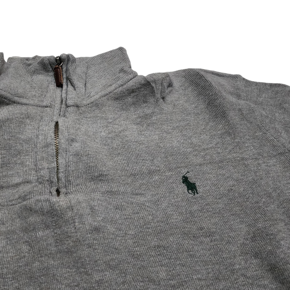 Sueter Polo Ralph Lauren Xgrande Xl Gris Pony Verde