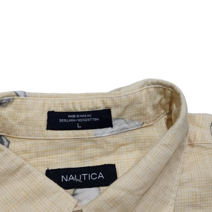 Camisa Manga Corta Nautica Grande L Amarillo