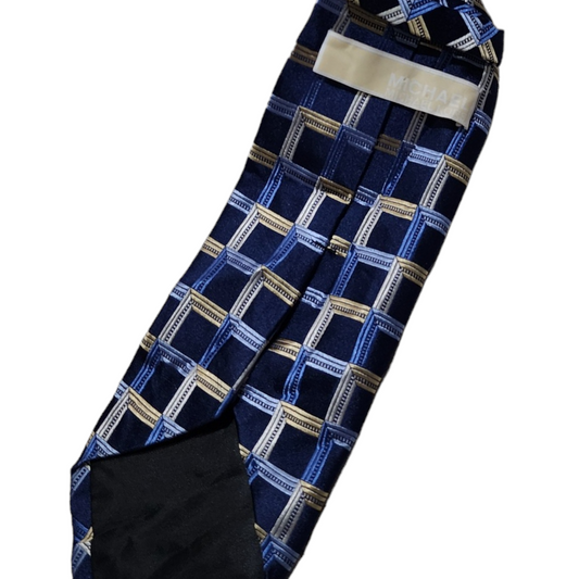 Corbata Michael Kors Azul Cuadros