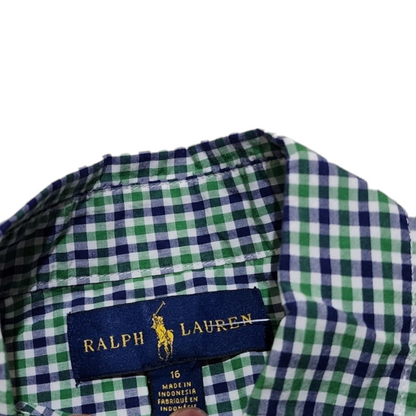 Camisa Ralph Lauren Adolescente 16 Años Cuadros Verde