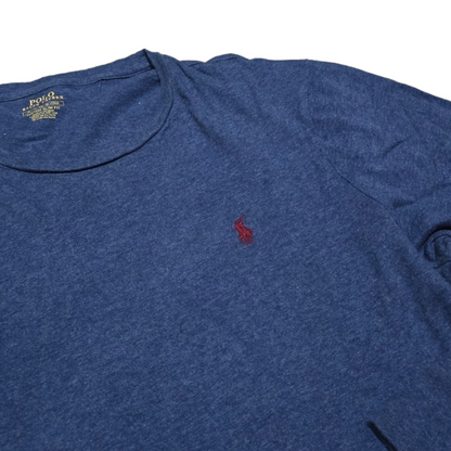 Playera Manga Larga Ralph Lauren Xgrande Custom Slimfit Azul