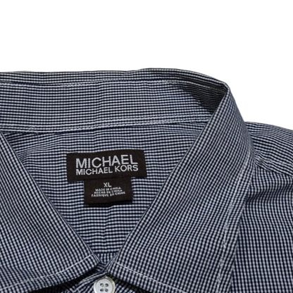 Camisa Manga Corta Michael Kors Xgrande Xl Azul Cuadros