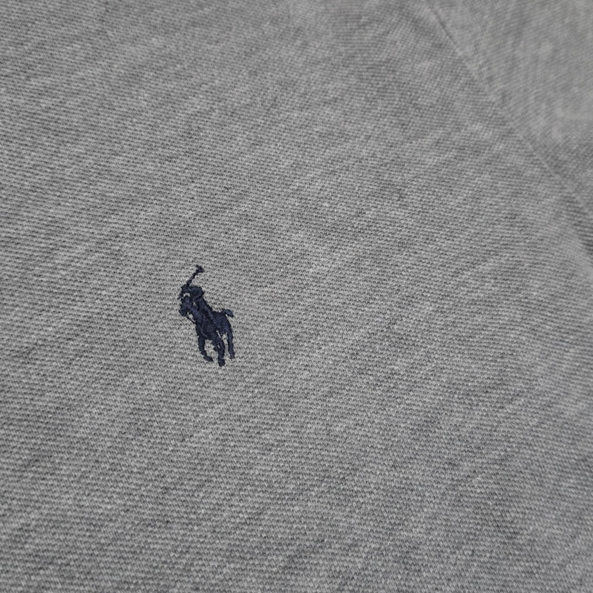 Playera Manga Larga Polo Ralph Lauren Gris Pony Azul
