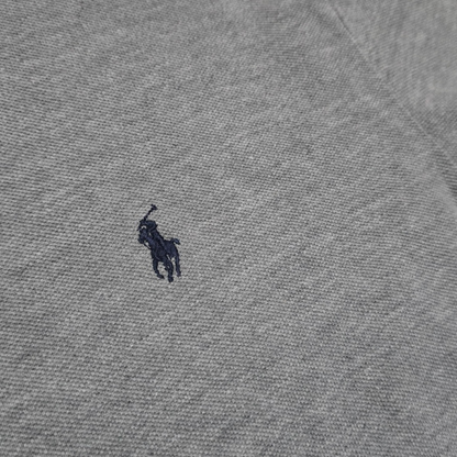 Playera Manga Larga Polo Ralph Lauren Gris Pony Azul