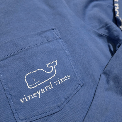 Playera Manga Larga Vineyard Vines Mediana M Azul Deslavado