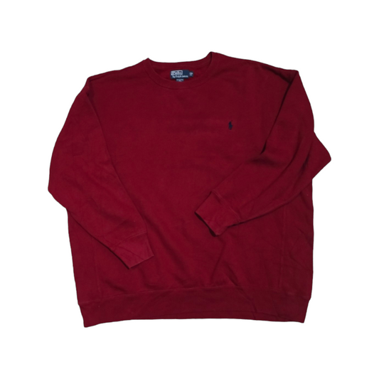 Sudadera Ralph Lauren 2xbig Rojo Pony Azul