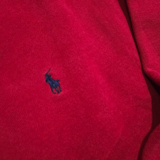 Sudadera Ralph Lauren 2xbig Rojo Pony Azul