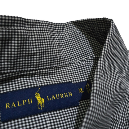 Camisa Ralph Lauren Xgrande Xl Cuadros Negro Y Blanco