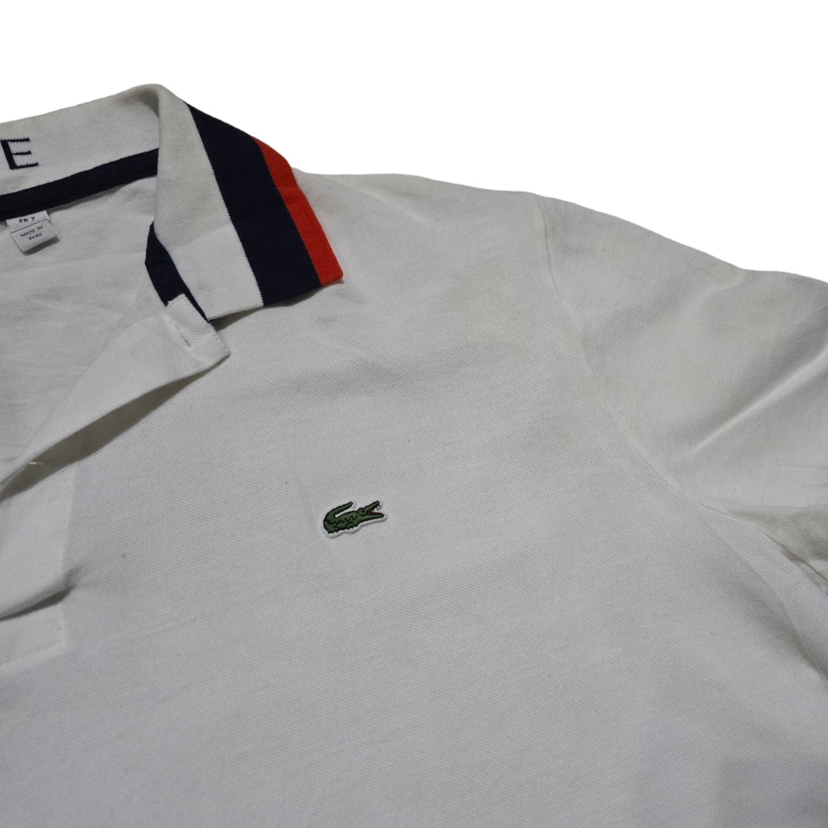 Playera fashion lacoste blanca