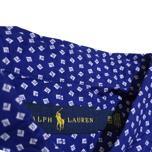 Camisa Manga Corta Ralph Lauren 3xb Azul Figuras Pony Azul