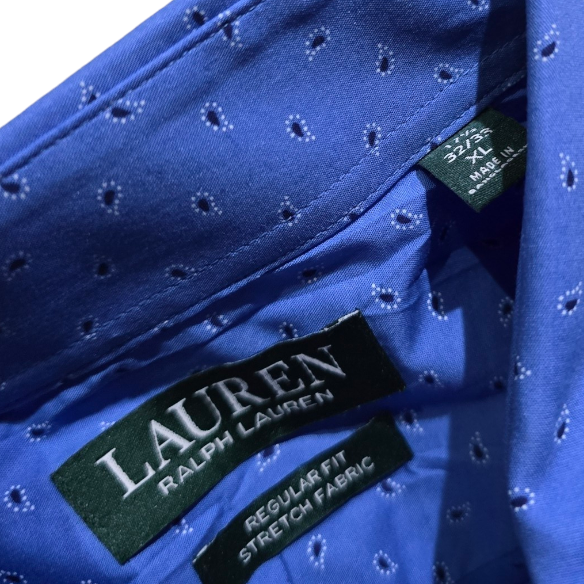 Camisa Ralph Lauren Xgrande 17 1/2 32-33 Regular Fit Azul