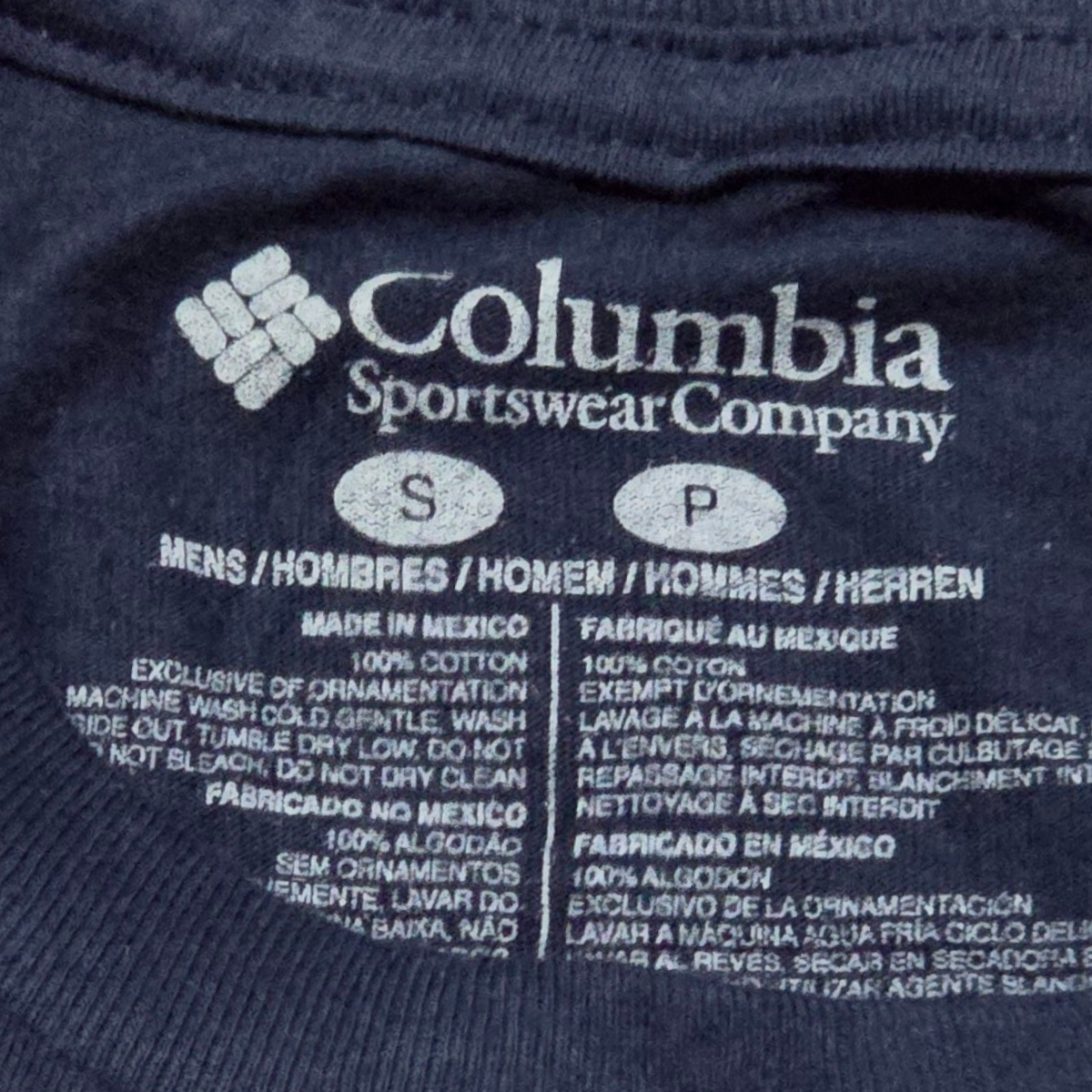 Playera Columbia Chico S Azul