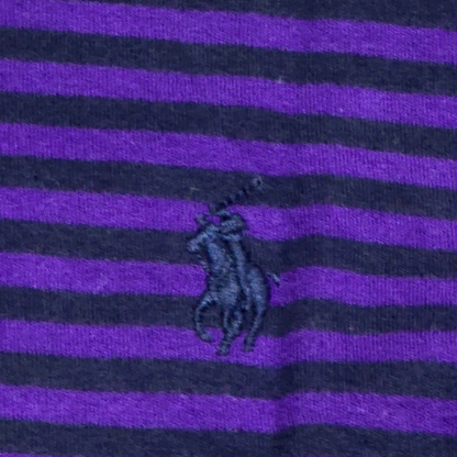 Playera Polo Ralph Lauren Chico S Líneas Morado