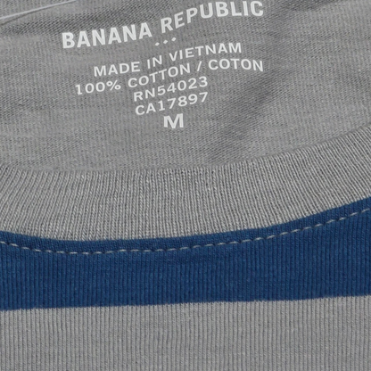 Playera Banana Republic Mediana M Línea Gris Y Azul