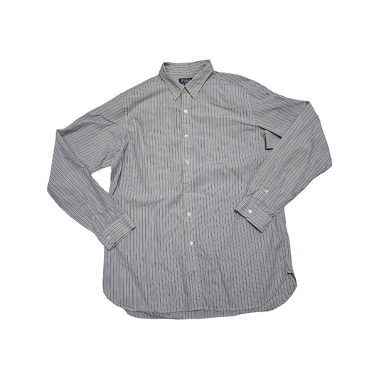 Camisa Ralph Lauren Merton Grande L Lineas Blanco Y Azul