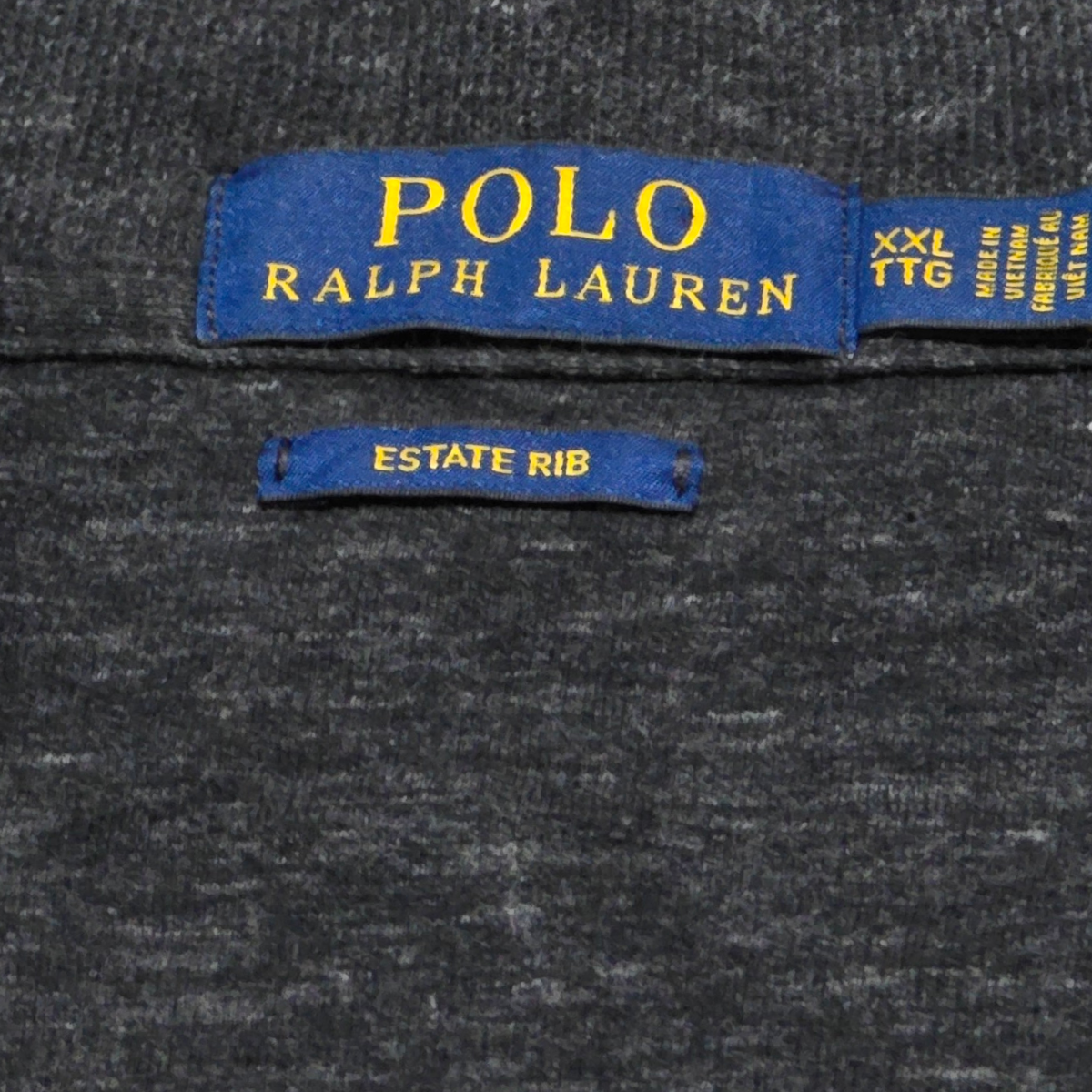 Sueter Ralph Lauren 2xl Estate Rib Gris Pony Colores