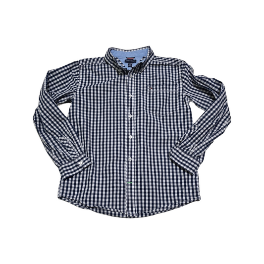 Camisa Tommy Hilfiger Chico S Cuadros Azul Y Blanco