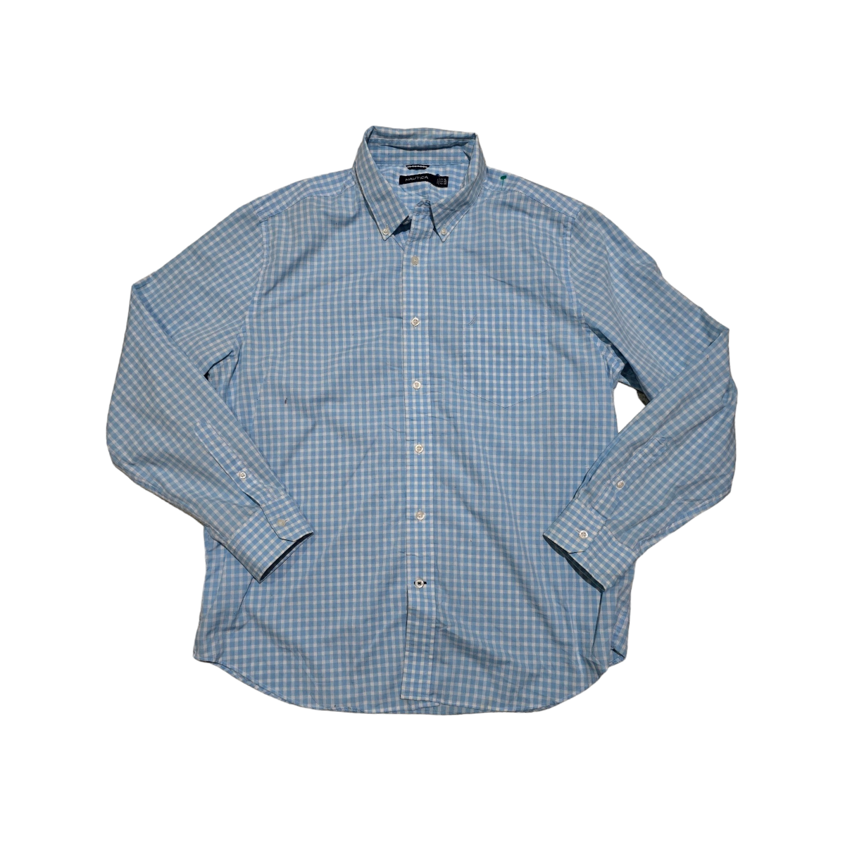 Camisa Nautica Xgrande Xl Cuadro Azul Claro