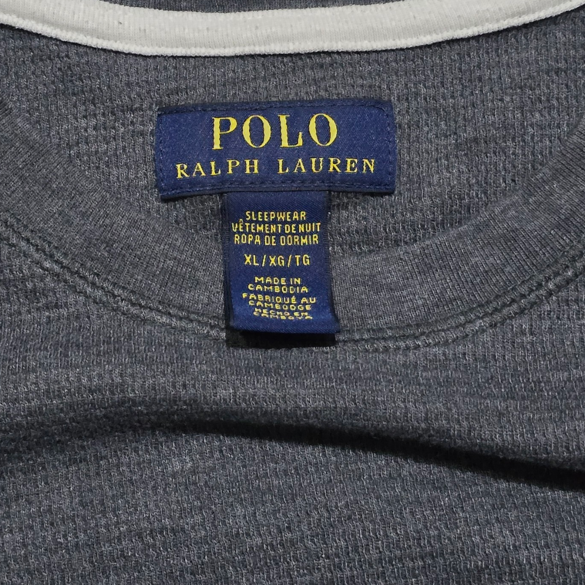 Playera Ralph Lauren Xgrande Xl Gris Pony Blanco