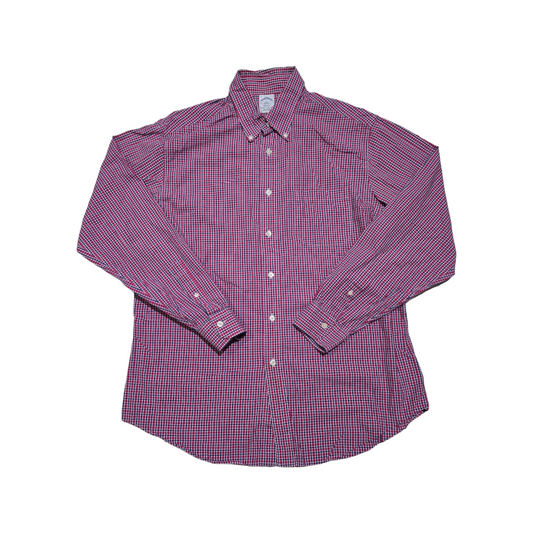 Camisa Brooks Brothers Grande L Regent Cuadro Rosa