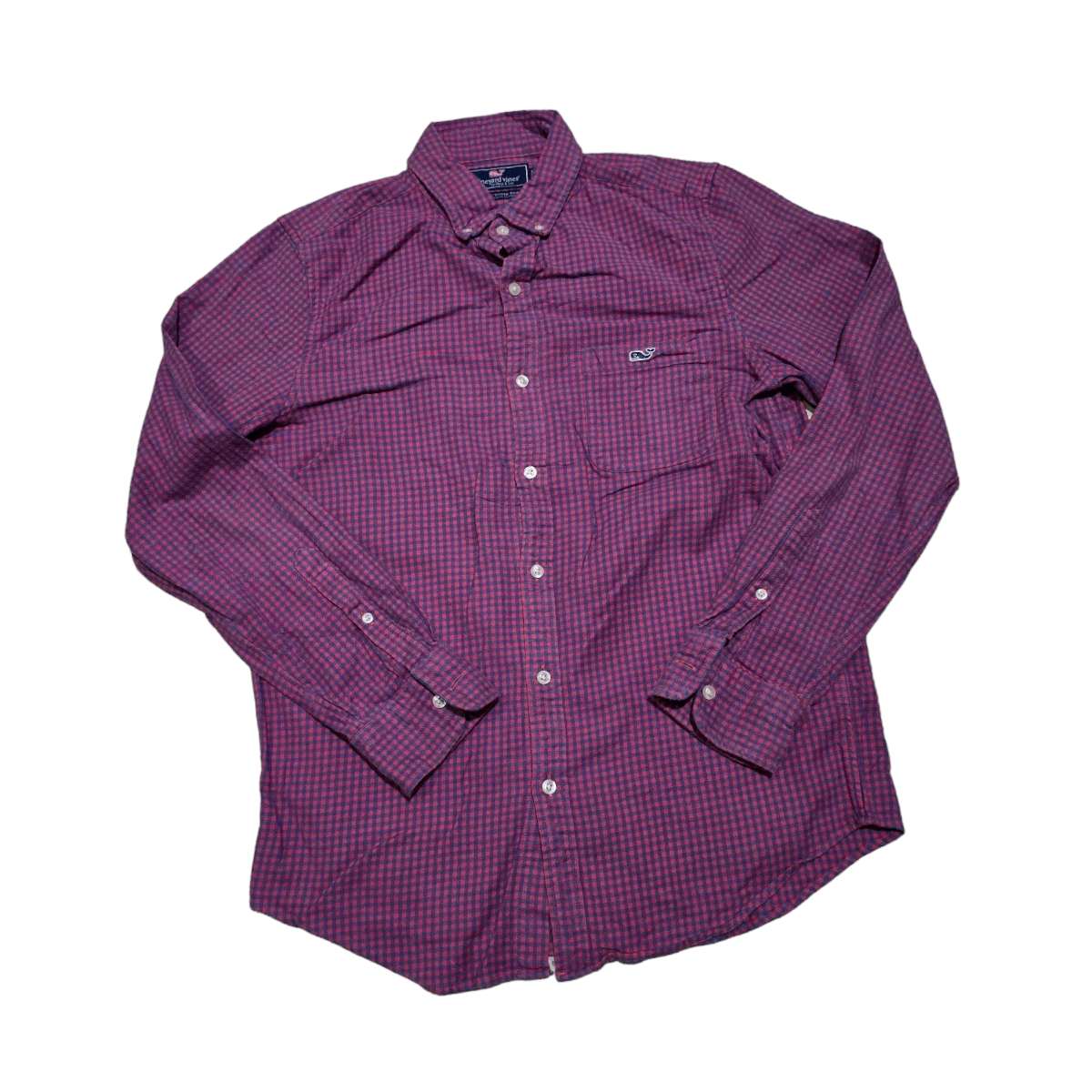 Camisa Vineyard Vines Chico S Slimfit Cuadro Azul Y Rojo