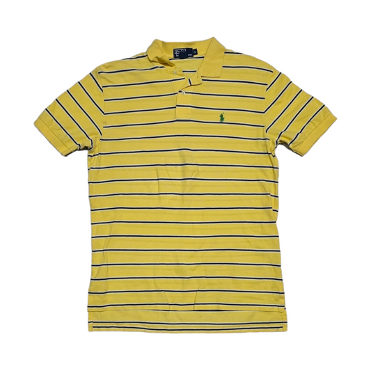 Playera Ralph Lauren Grande L Amarillo Lineas Azules